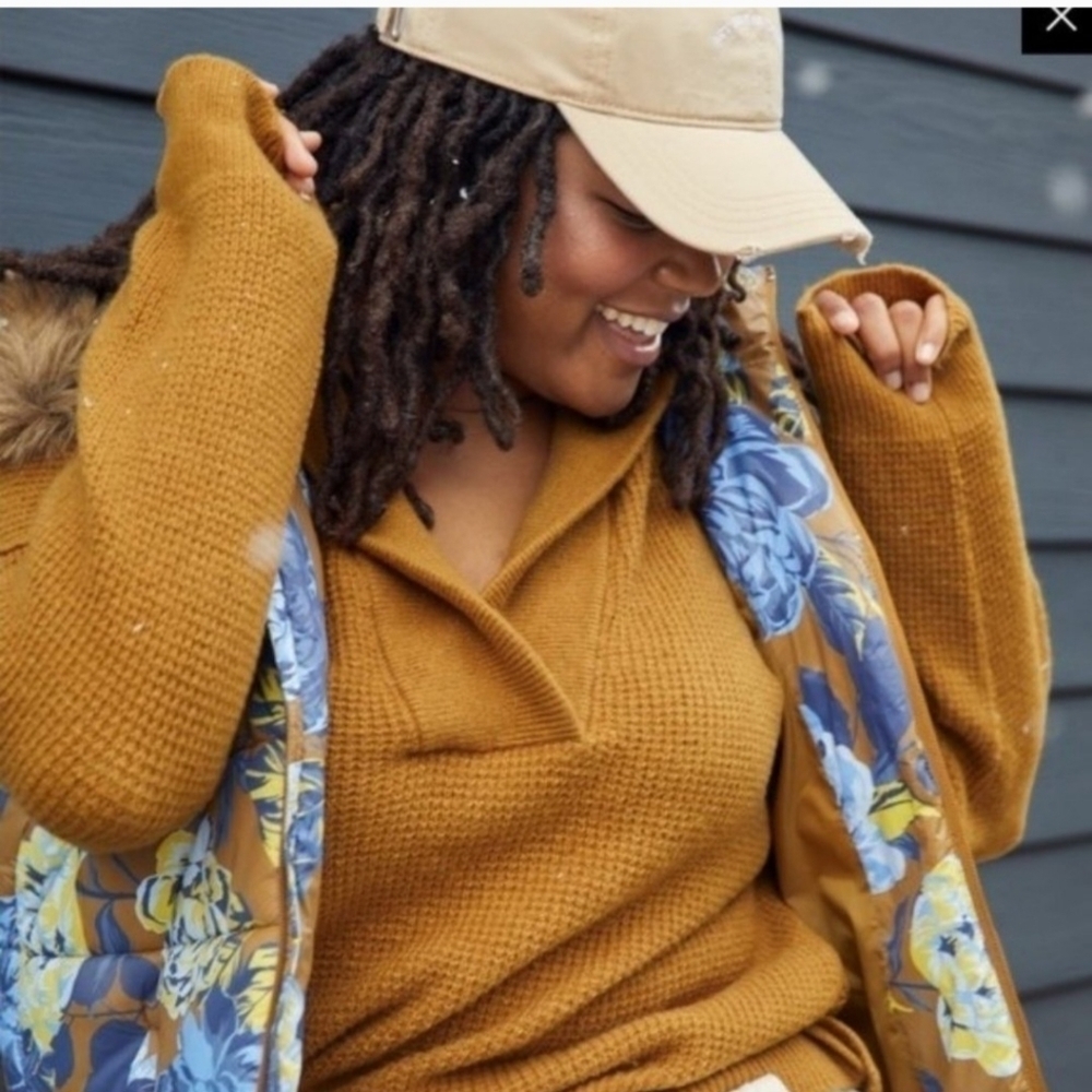 Aerie Cozyup Waffle Sweater Oversized Hoodie sz XS